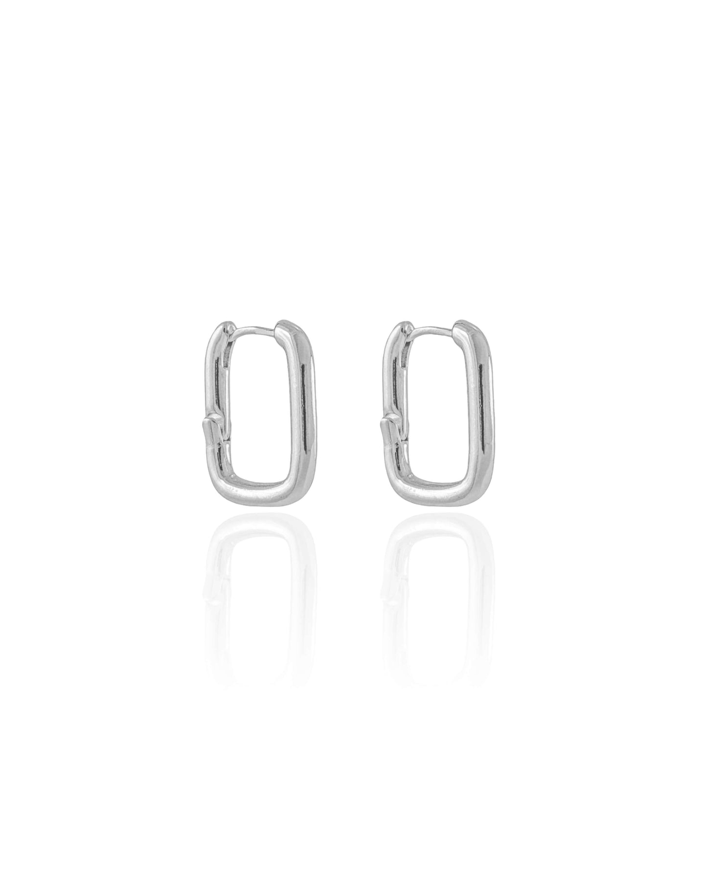 Brinco Argola Click Tubo Retangular