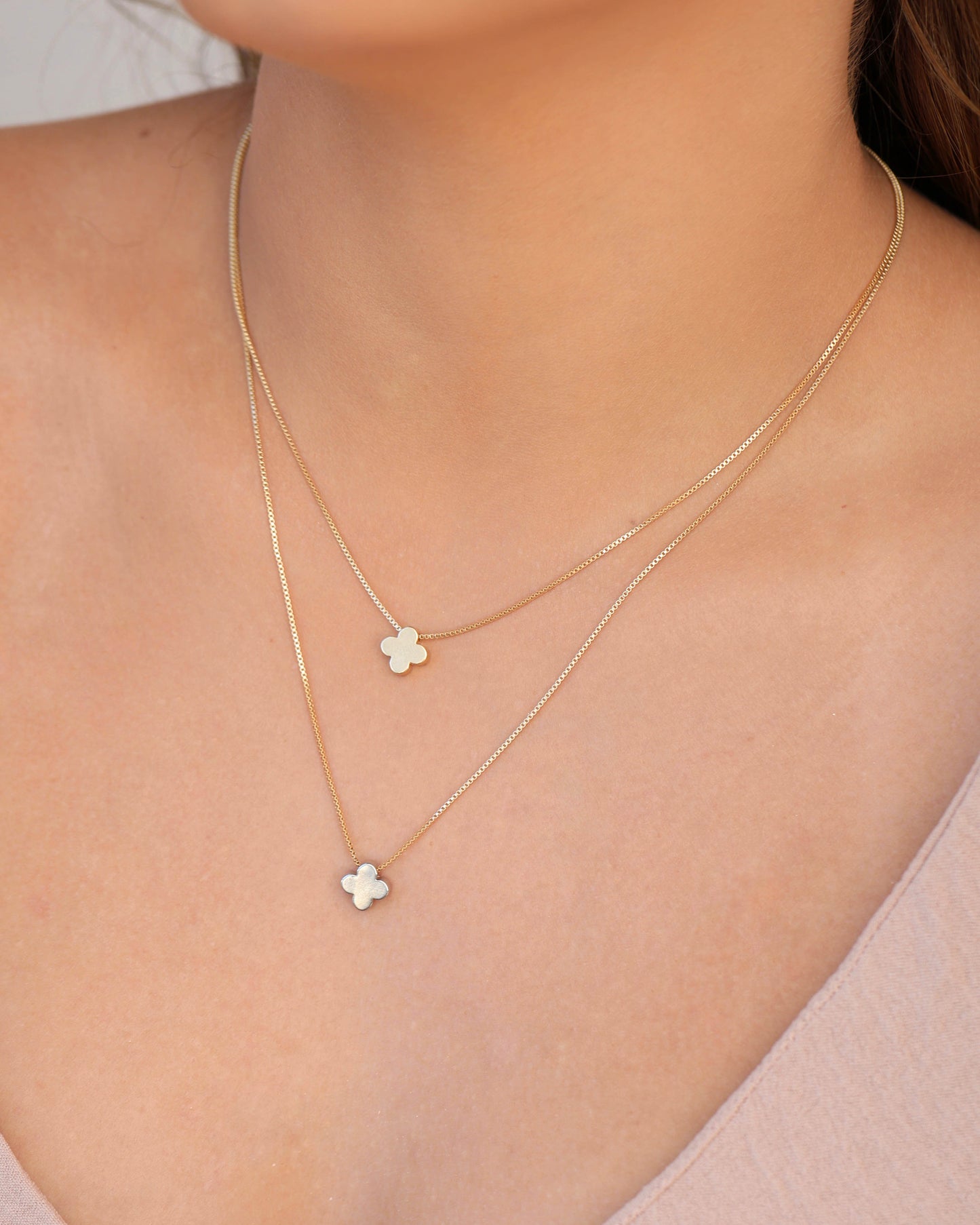 Clover Double Necklace