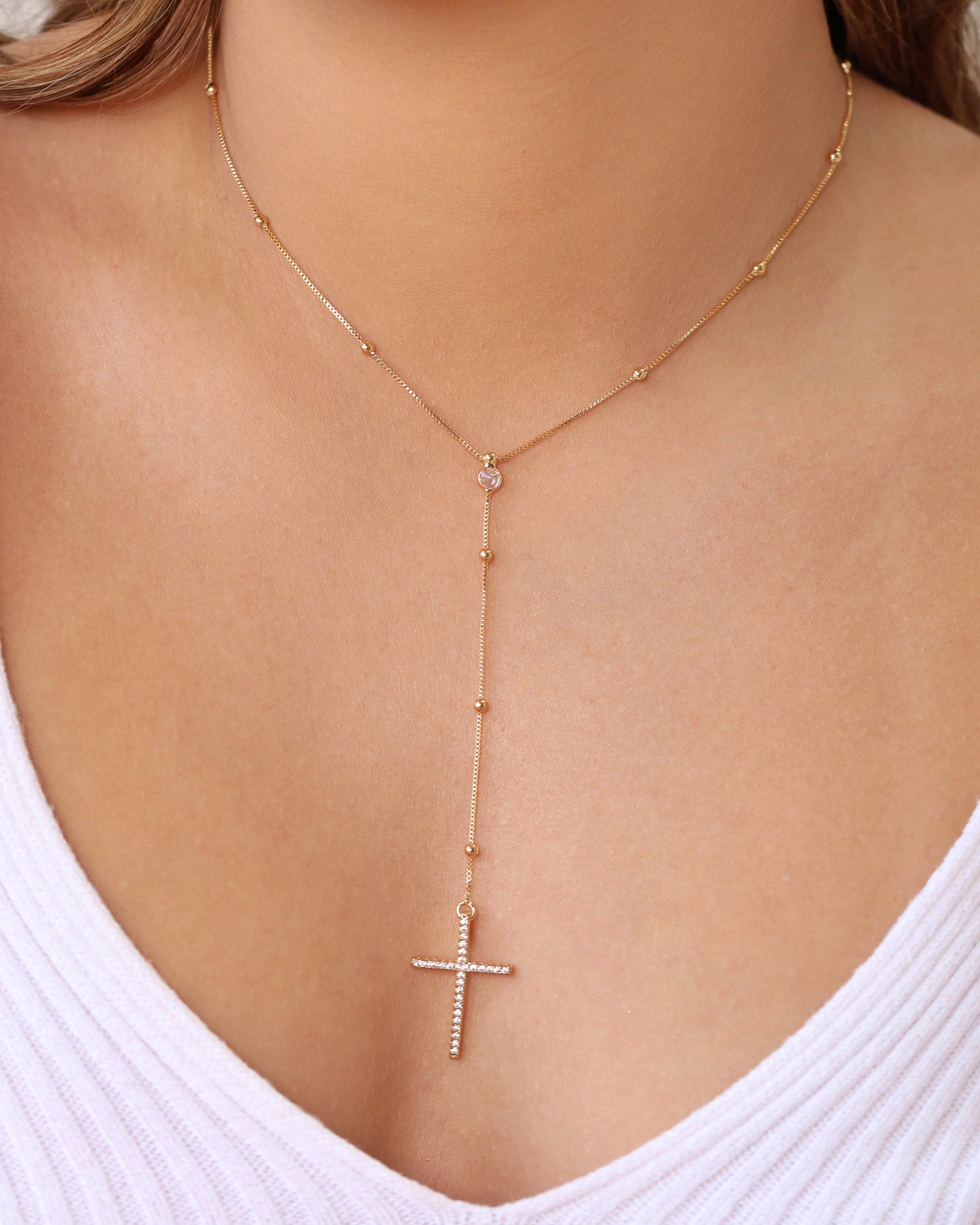 Crystal Cross Gravata
