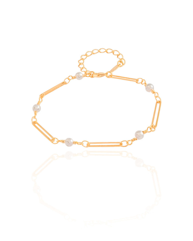 Pulseira Elos com Perolas