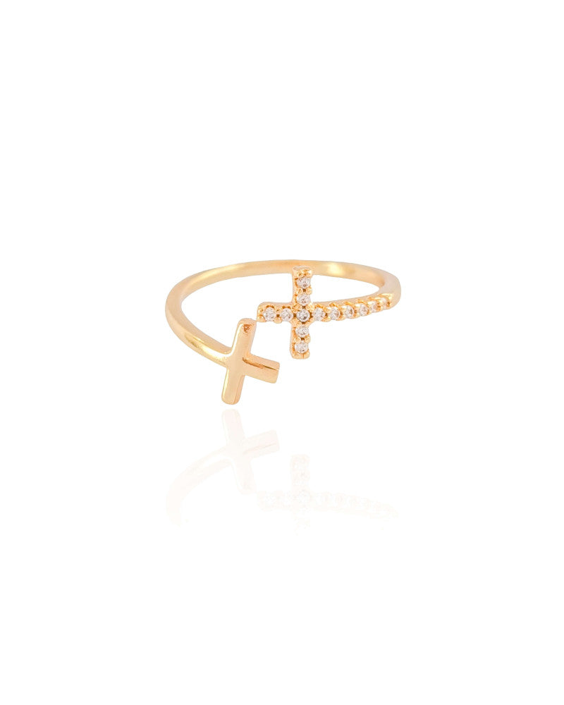 Adjustable Cross Ring - Size M