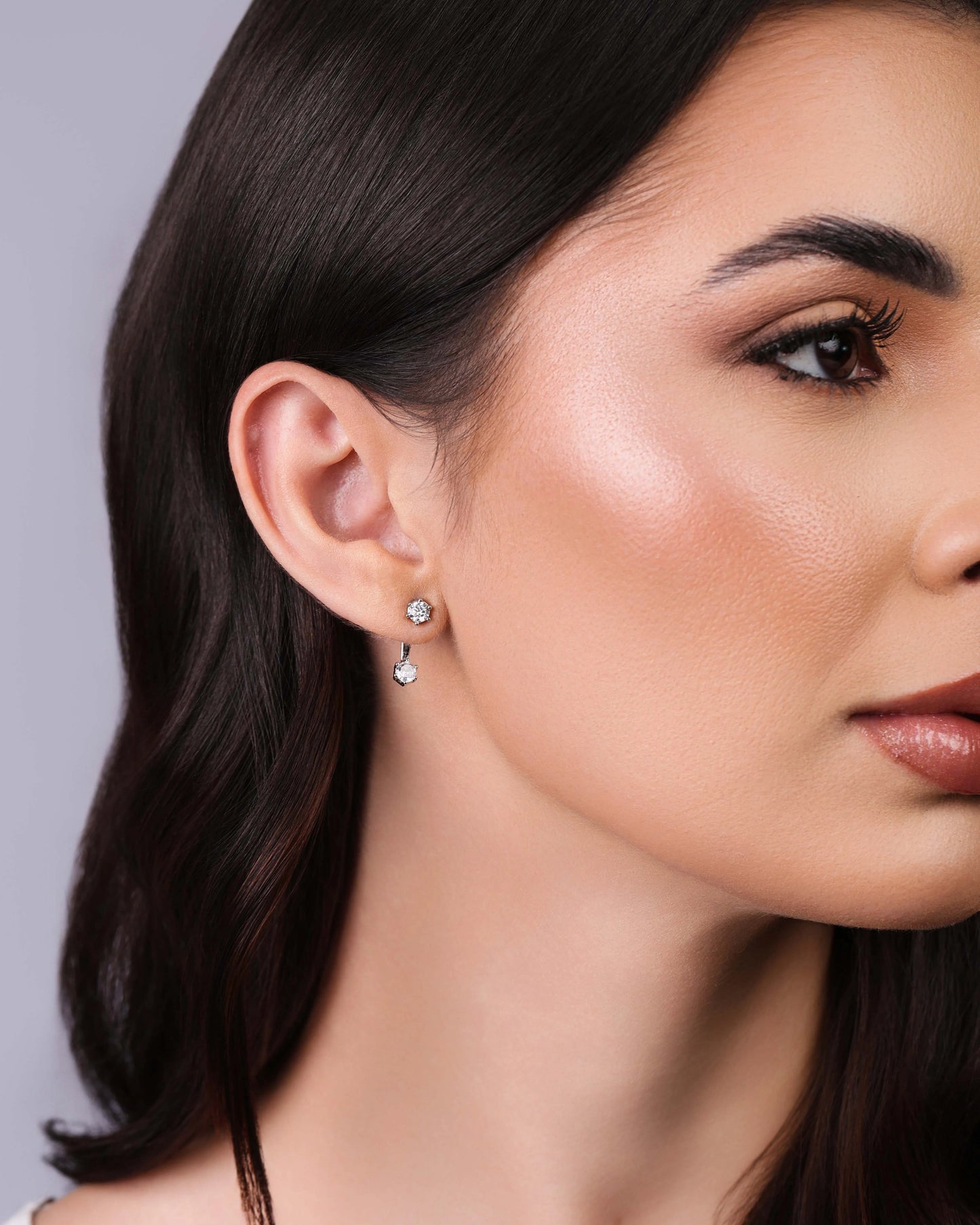 Ear Jacket Pontos de Luz Cristal
