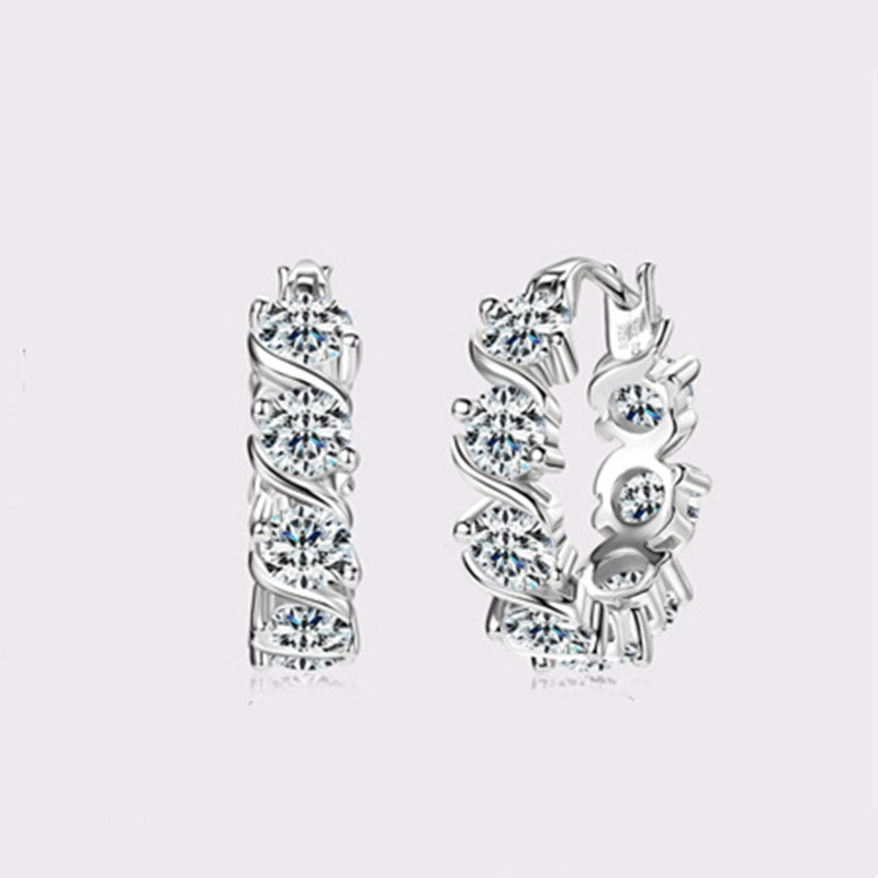 Moissanite Hoop Earrings