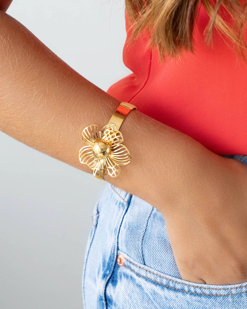 Bracelete Flor Vazada