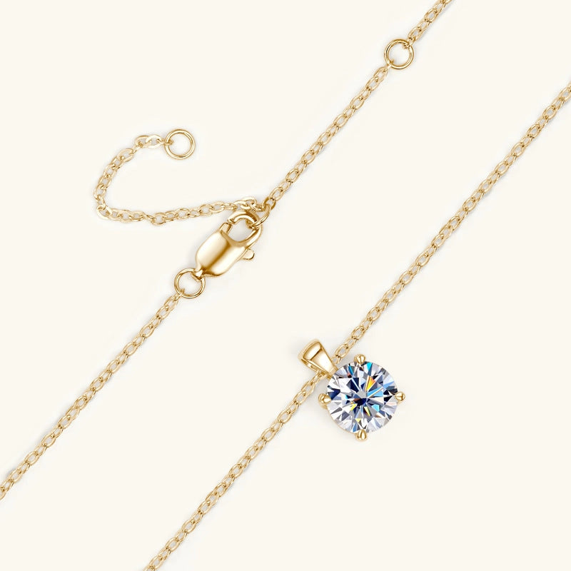 Solitaire Moissanite Pendant Necklace