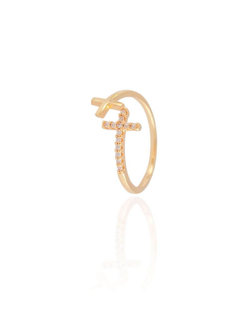 Adjustable Cross Ring - Size M
