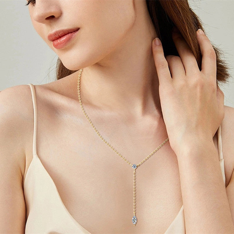 Marquise Drop Y Necklace