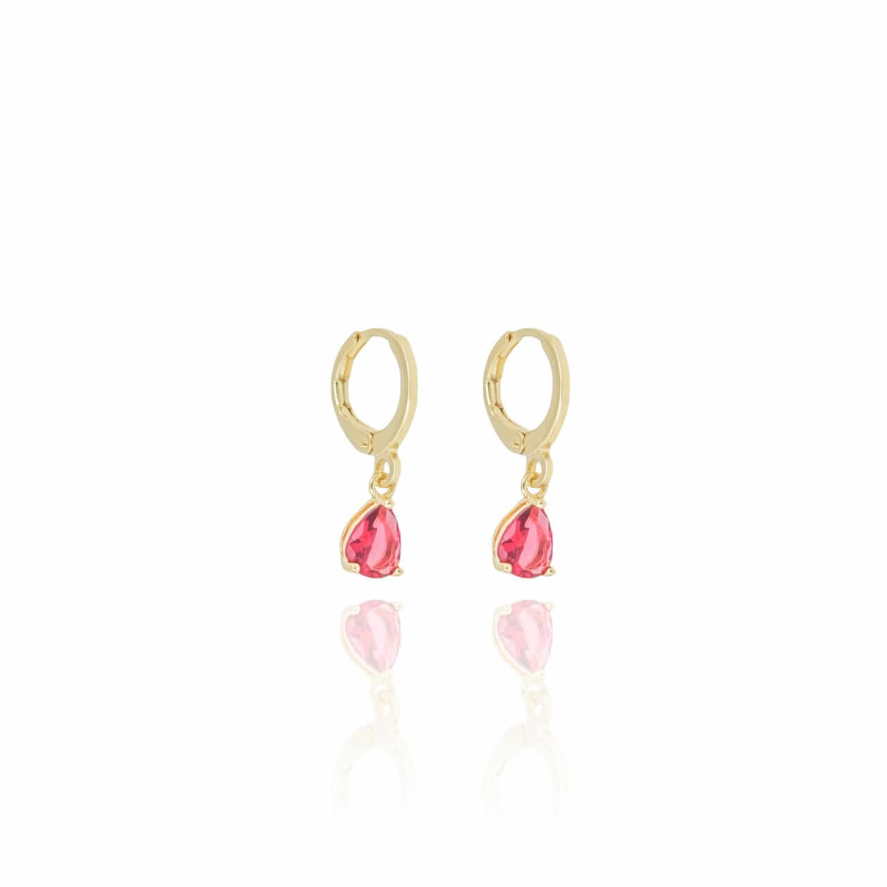 Ruby Drop Hoops