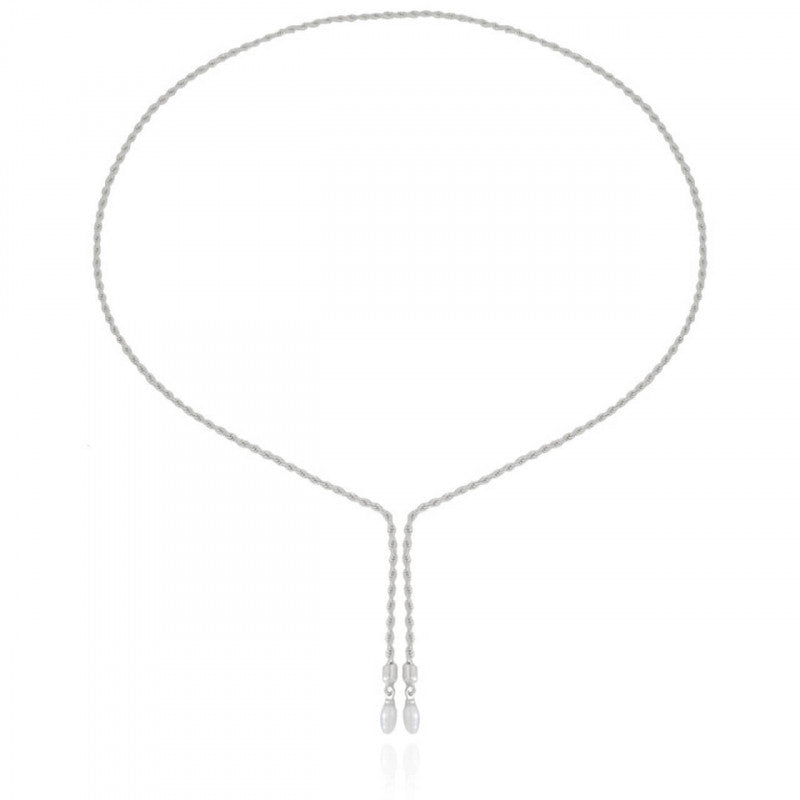 Cordao Baiano Perola Necklace Branco