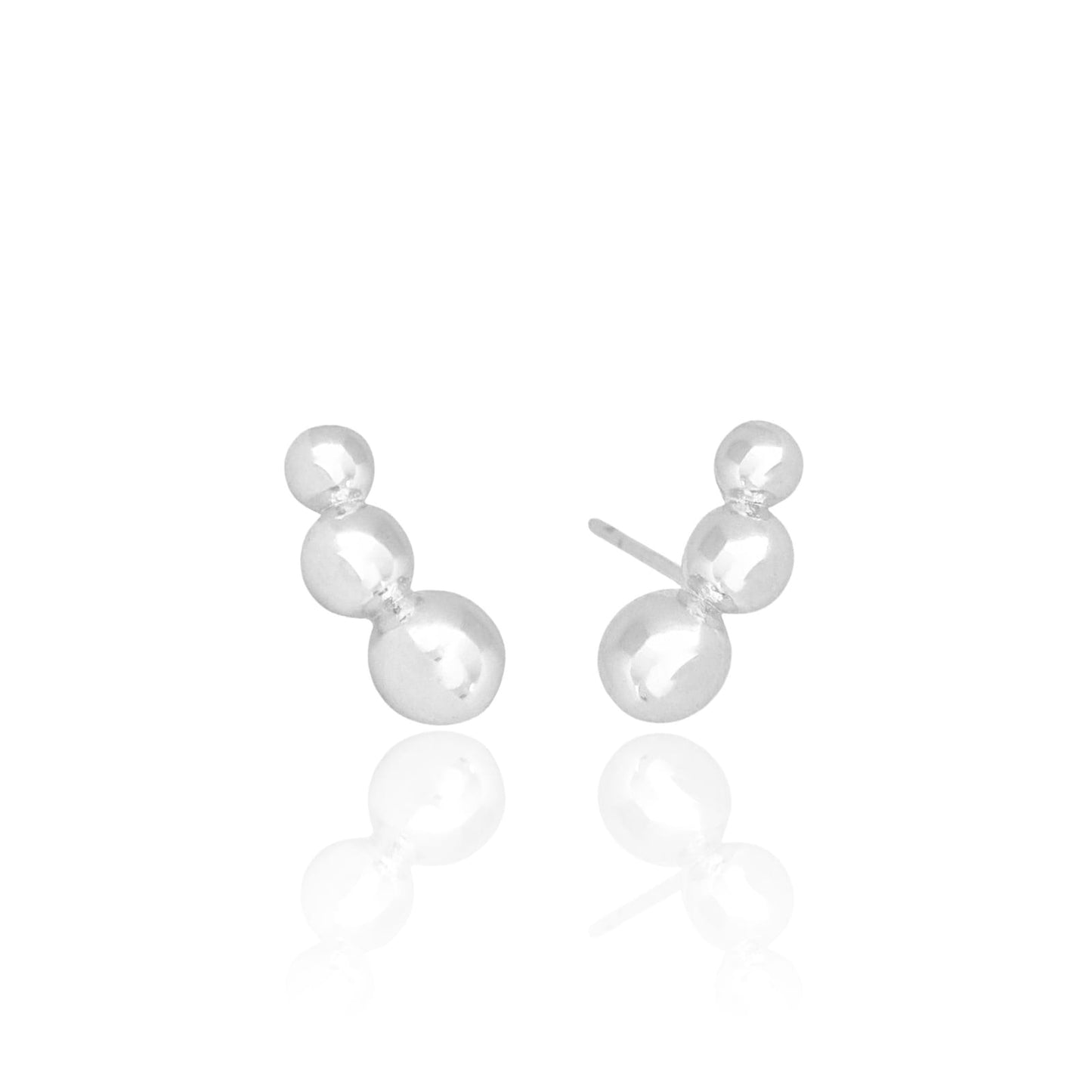3 Bolinhas Branco Ear Cuff