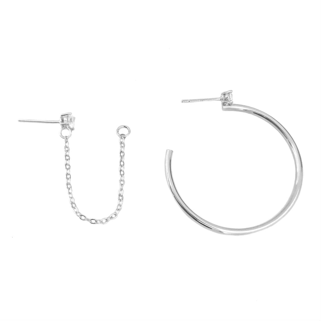 Argola Cristal Elos Branco