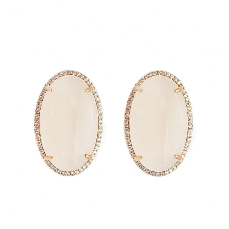 Oval MadrePerola Earrings