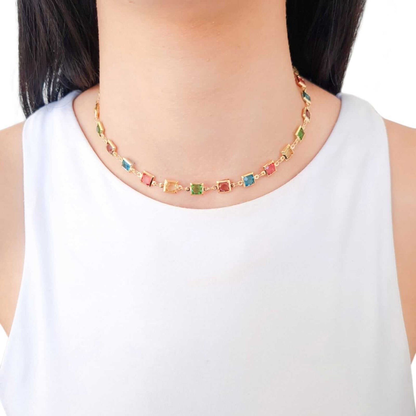 Quadrado Colors Choker
