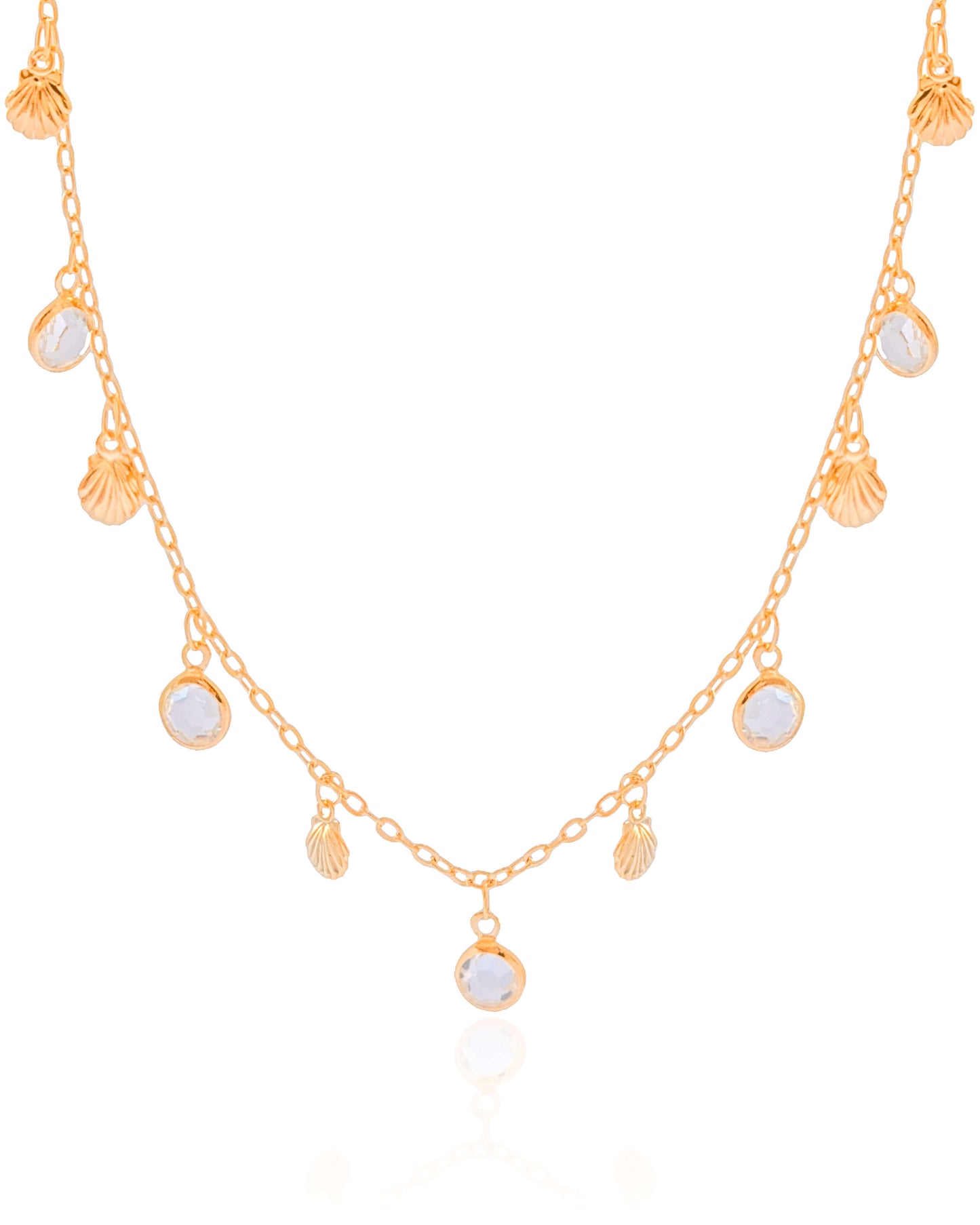 Choker Conchas Pontos de Luz