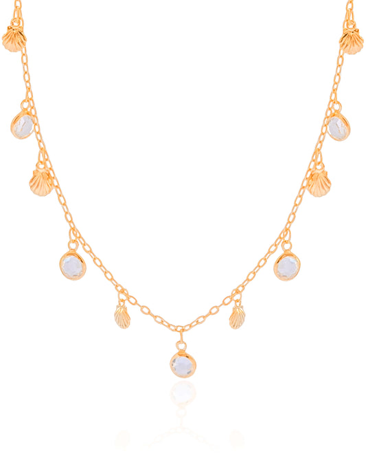 Choker Conchas Pontos de Luz