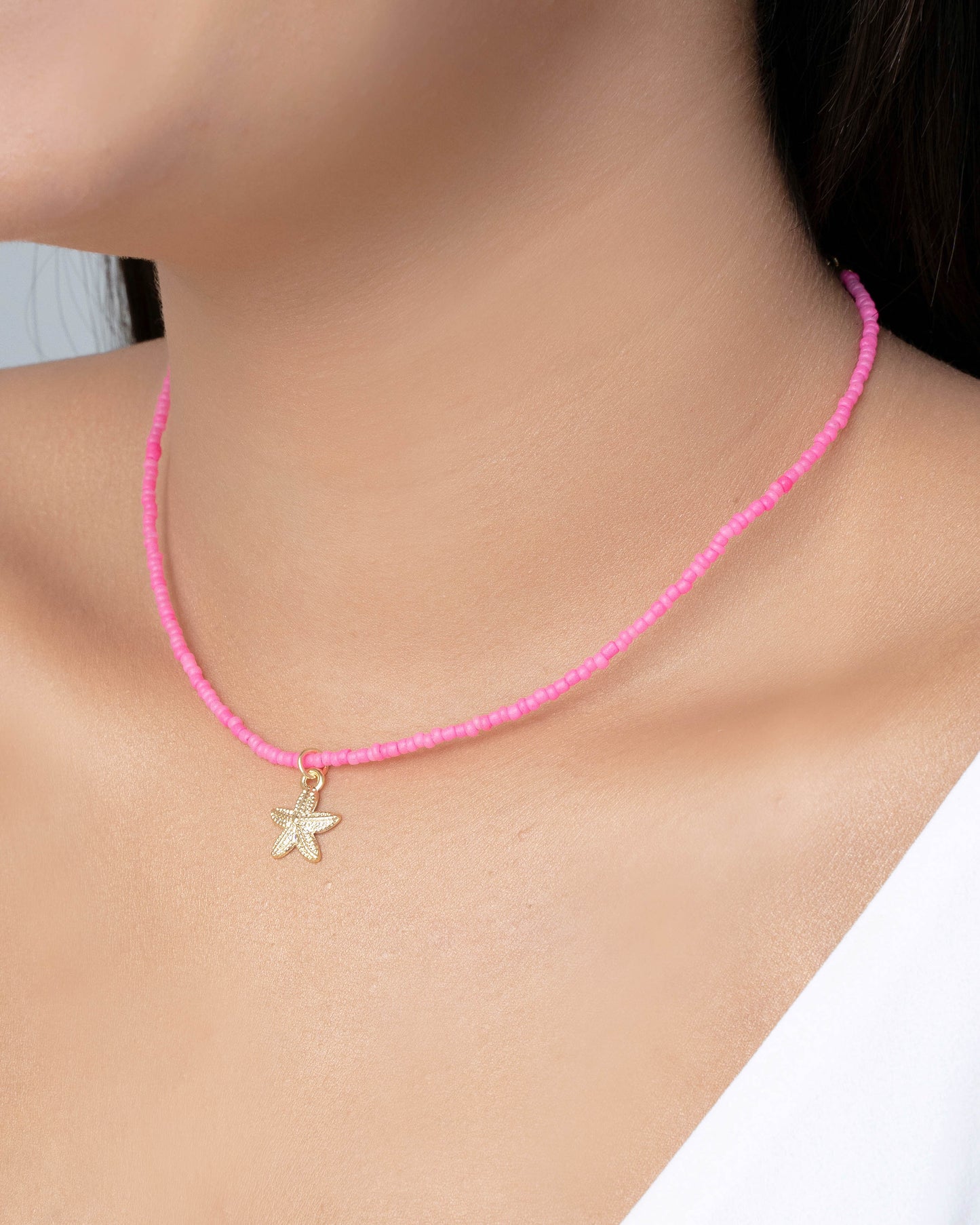 Pink Starfish Choker