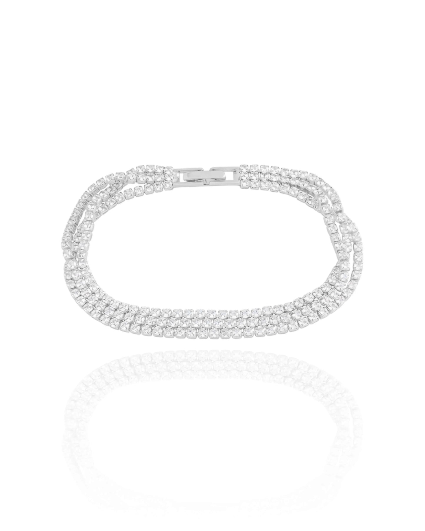 Pulseira Tripla Cravejada Cristal