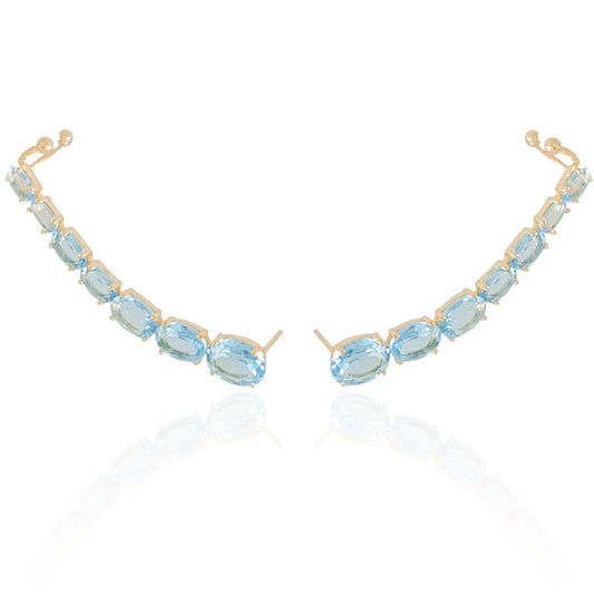 Ear Cuff Sky Blue Topaz