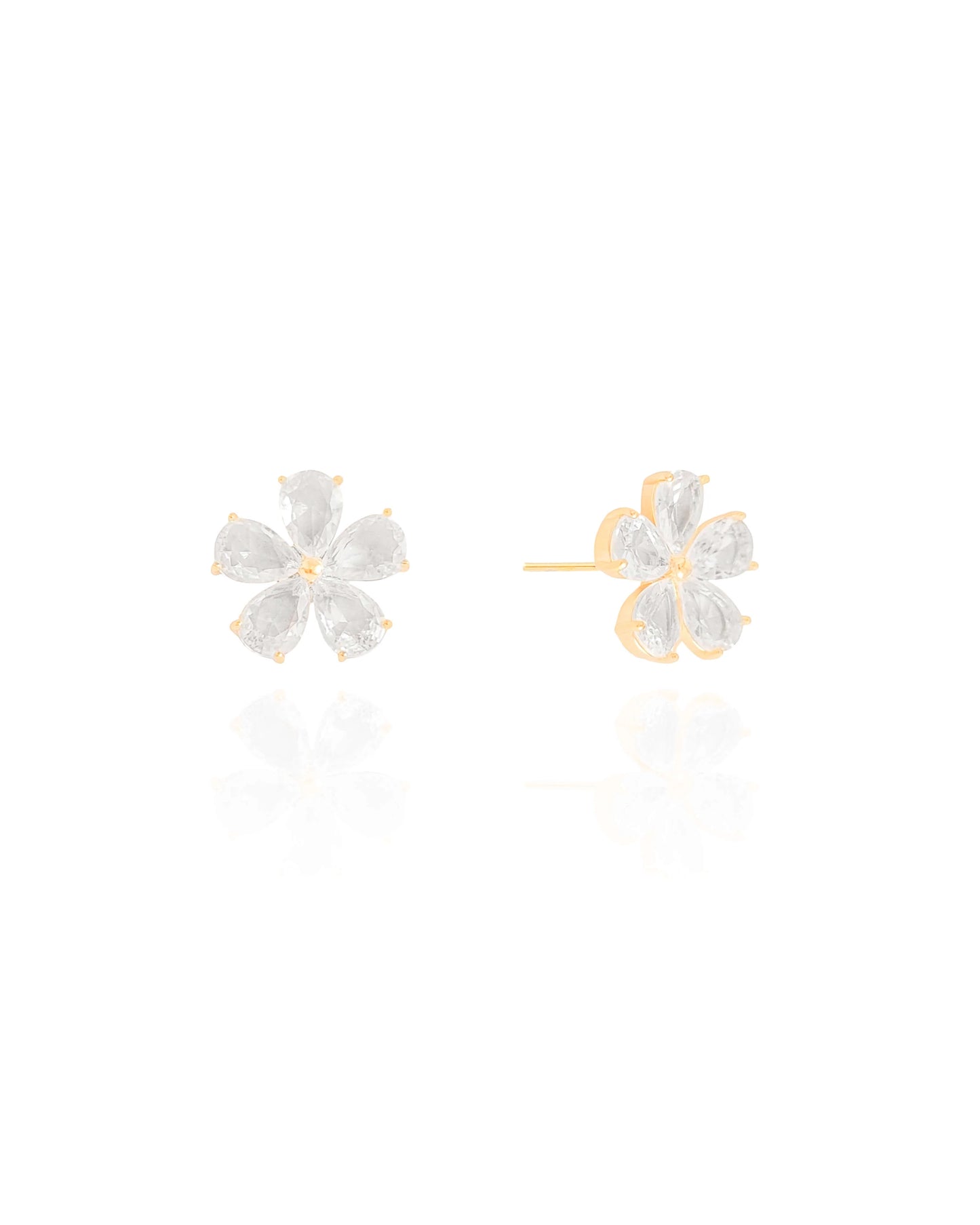 Brinco Flor Cristal