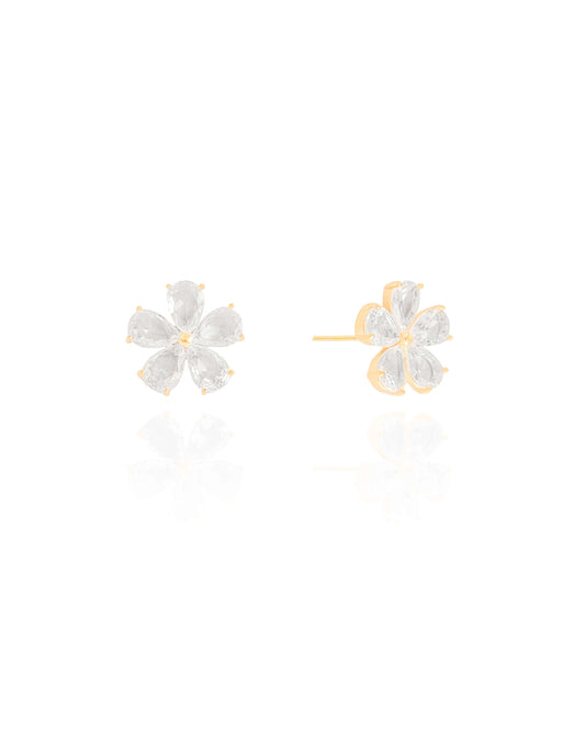 Brinco Flor Cristal