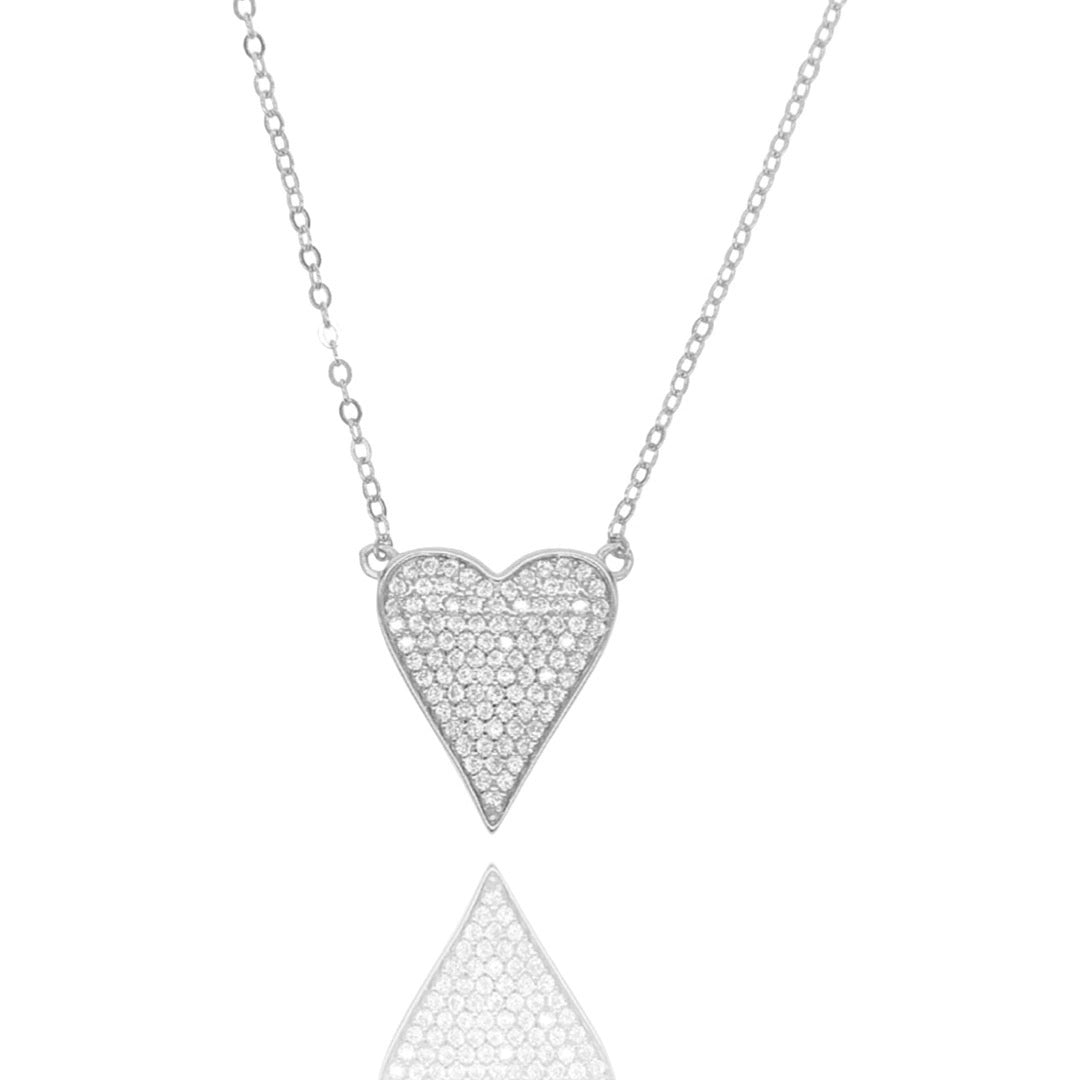 Pave Heart Necklace