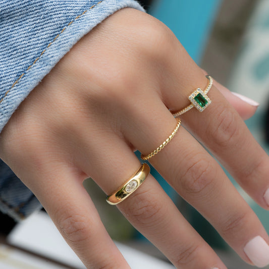 White Dome Ring