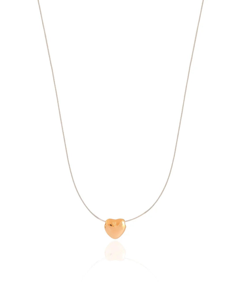 Choker Nylon Coração Liso - 8 mm
