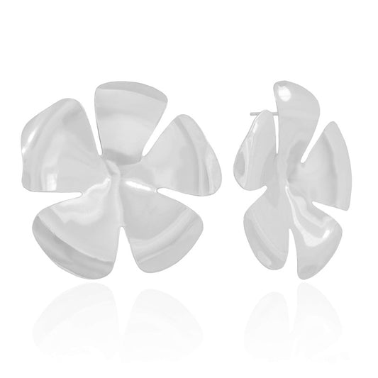 Brinco Flor Organico Liso