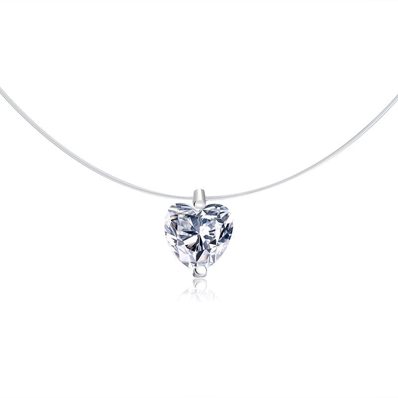 Moissanite Heart Necklace