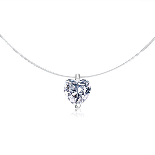 Moissanite Heart Necklace