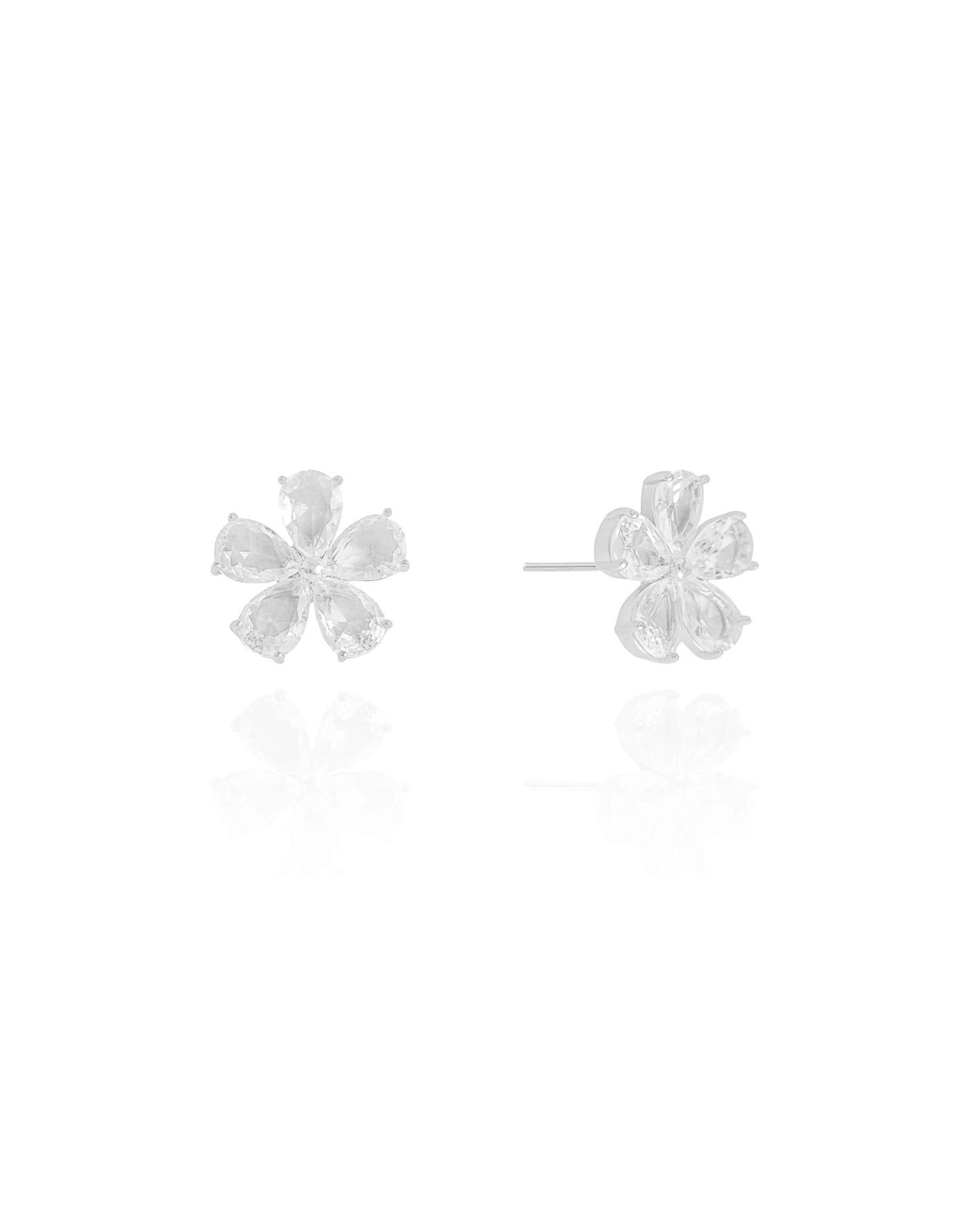 Brinco Flor Cristal