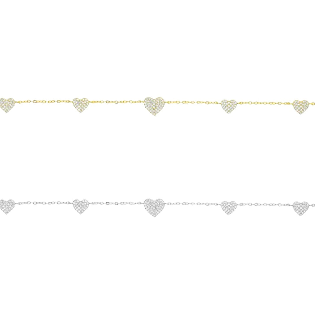 Multi Hearts Choker