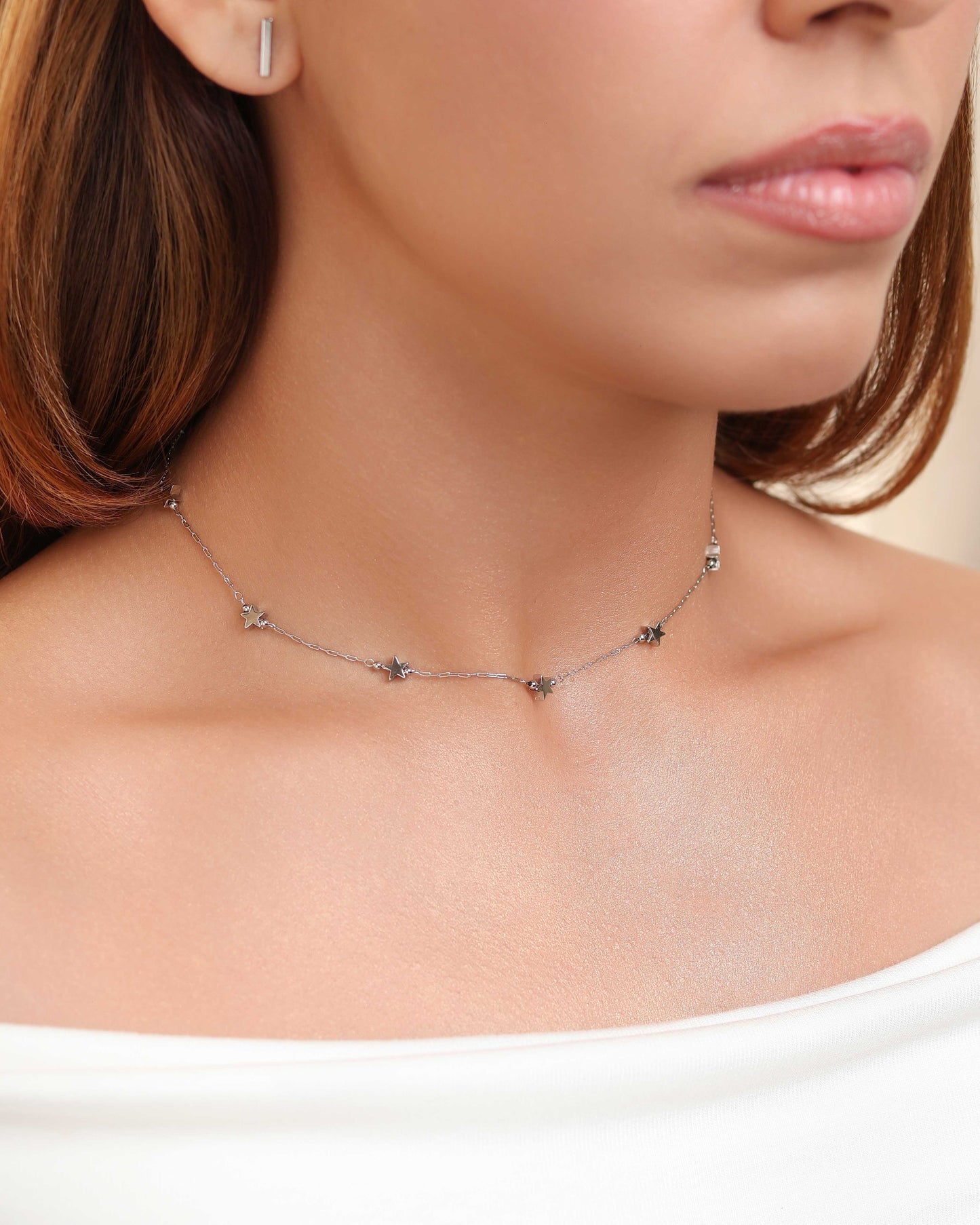 Choker Elos Mini Estrelas