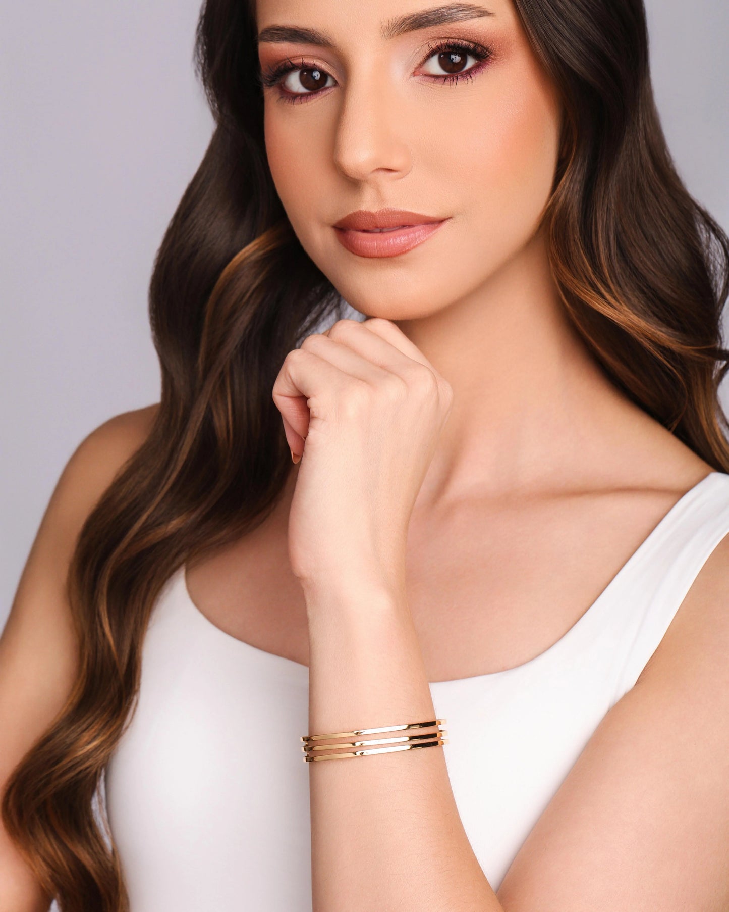 Bracelete Tres Filetes Lisos