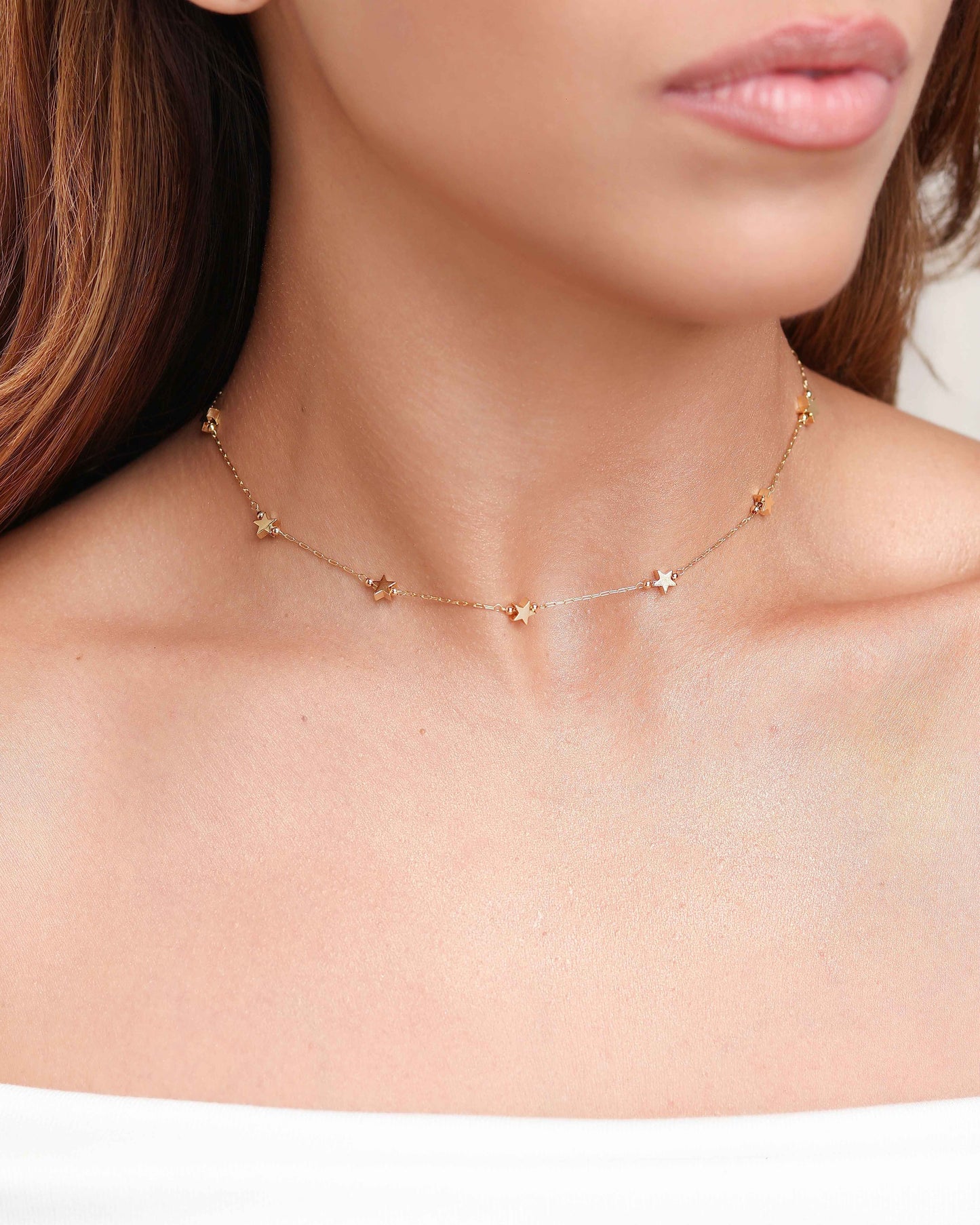 Choker Elos Mini Estrelas
