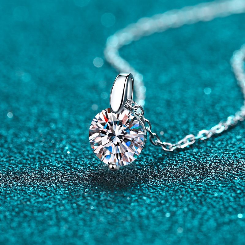 Solitaire Moissanite Pendant Necklace