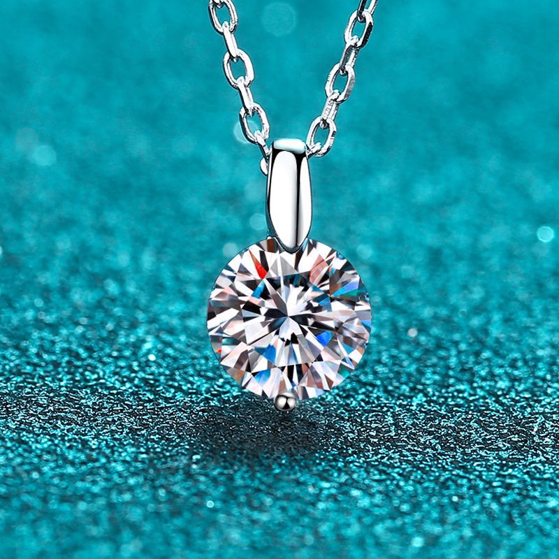 Solitaire Moissanite Pendant Necklace