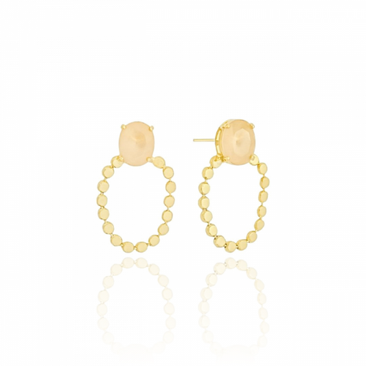 Argola Placas Morganite