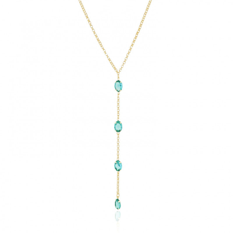 Tourmaline Gravata Oval Necklace