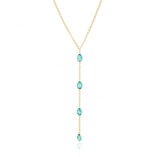 Tourmaline Gravata Oval Necklace