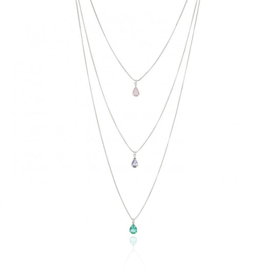 Triple Drops Necklace Branco