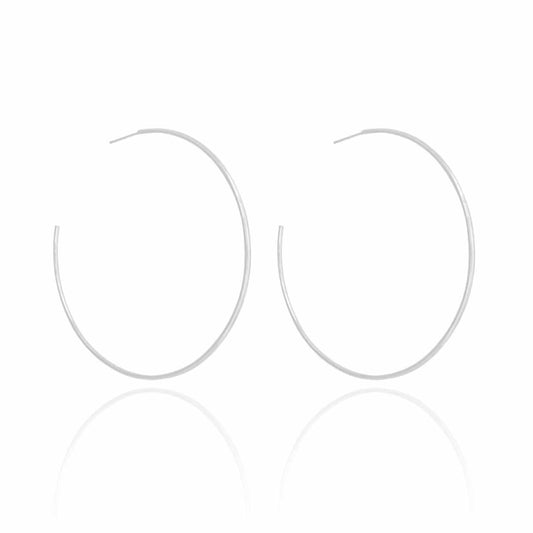 Argola XL Fina Branco