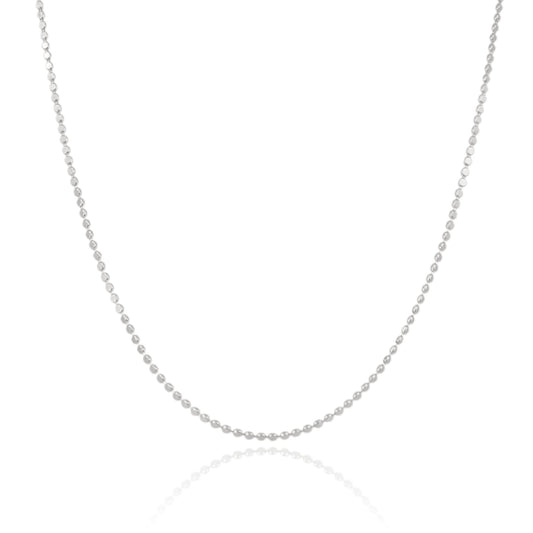 Bolinhas Achatadas Necklace Branco