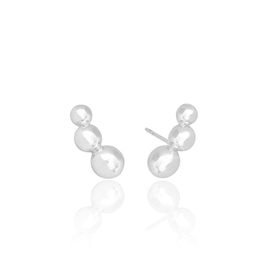 3 Bolinhas Branco Ear Cuff