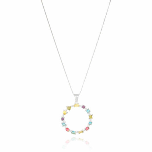 Mandala Redondo Necklace Branco