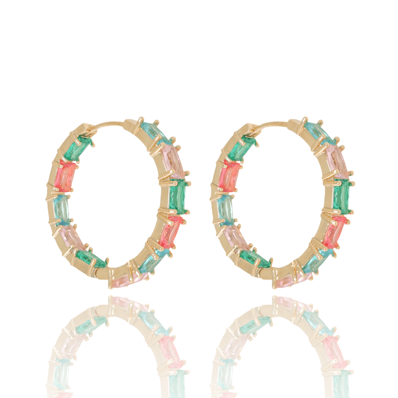 Colorful Carre Hoops