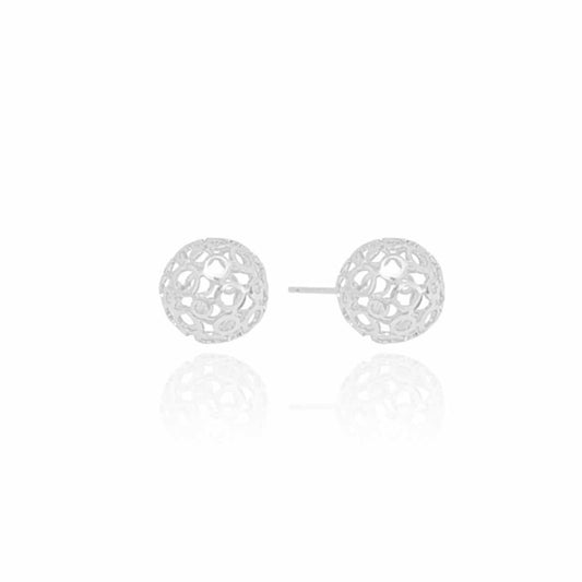 Bola Vaz Branco Earrings