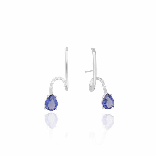Sapphire Ear Hook Branco